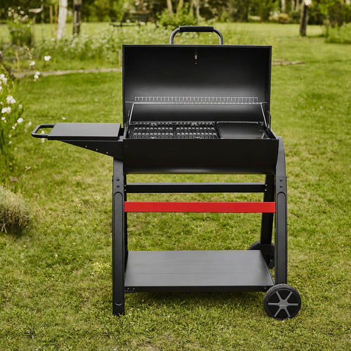Charcoal Barbecue with Enameled Cast Iron Grill & Griddle REVO Torino 70